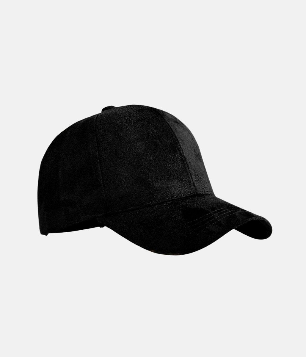 Suede Cap | black – material: Premium cotton fabric with a soft suede look finish – LUX VERSE Luxury Designer Fashion Outlet