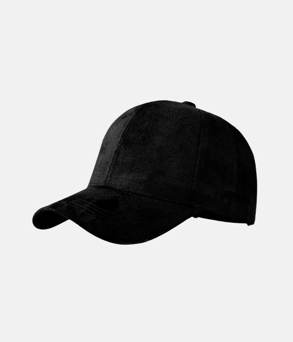 Suede Cap | black – material: Premium cotton fabric with a soft suede look finish – LUX VERSE Luxury Designer Fashion Outlet