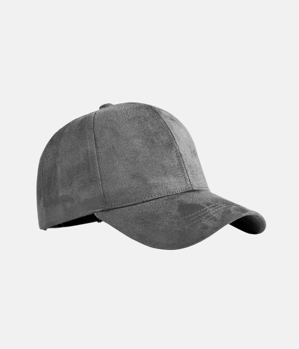 Suede Cap | Gray – material: Premium cotton fabric with a soft suede look finish – LUX VERSE Luxury Designer Fashion Outlet