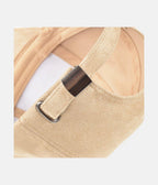 Suede Cap | Khaki – material: Premium cotton fabric with a soft suede look finish – LUX VERSE Luxury Designer Fashion Outlet
