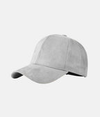 Suede Cap | Light Gray – material: Premium cotton fabric with a soft suede look finish – LUX VERSE Luxury Designer Fashion Outlet