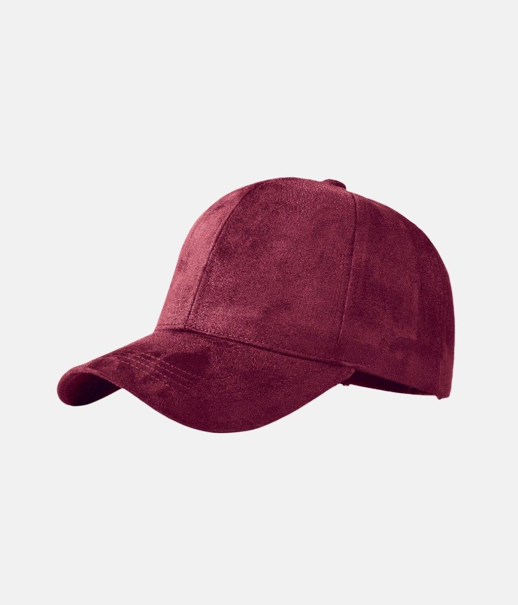 Suede Cap | Red – material: Premium cotton fabric with a soft suede look finish – LUX VERSE Luxury Designer Fashion Outlet