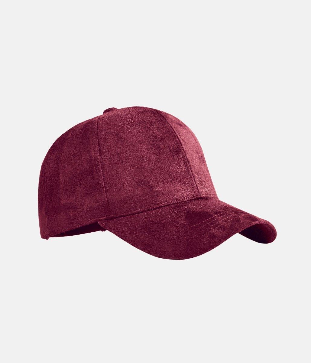 Suede Cap | Red – material: Premium cotton fabric with a soft suede look finish – LUX VERSE Luxury Designer Fashion Outlet