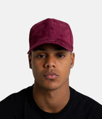 Suede Cap | Red – outline: 52 cm - 62 cm Size: Adjustable / One Size Add more headwear items and save – LUX VERSE Luxury Designer Fashion Outlet