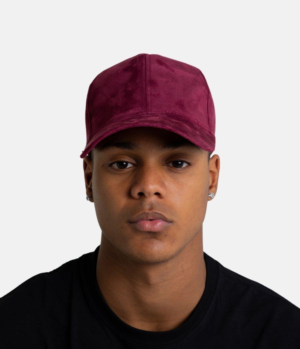 Suede Cap | Red – outline: 52 cm - 62 cm Size: Adjustable / One Size Add more headwear items and save – LUX VERSE Luxury Designer Fashion Outlet