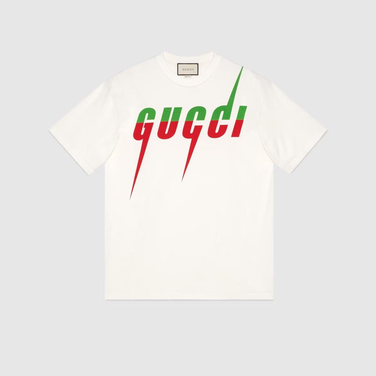 T-shirt with Blade print – a slightly heavier quality of cotton jersey defines the T-shirts for Spring Summer – LUX VERSE Luxury Designer Fashion Outlet