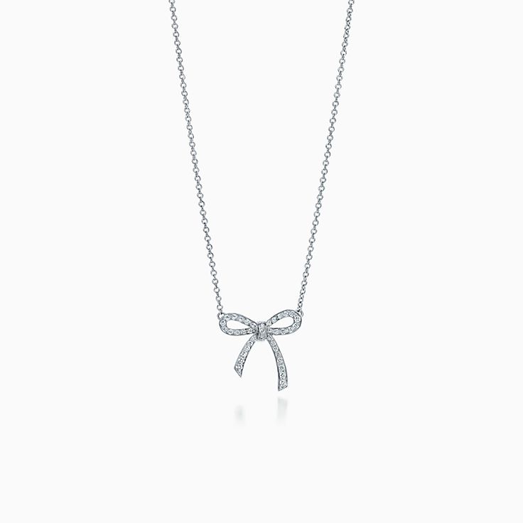Ribbon Necklace Bow Pendant Diamond Charm Chain – LUX VERSE Luxury Designer Fashion Outlet