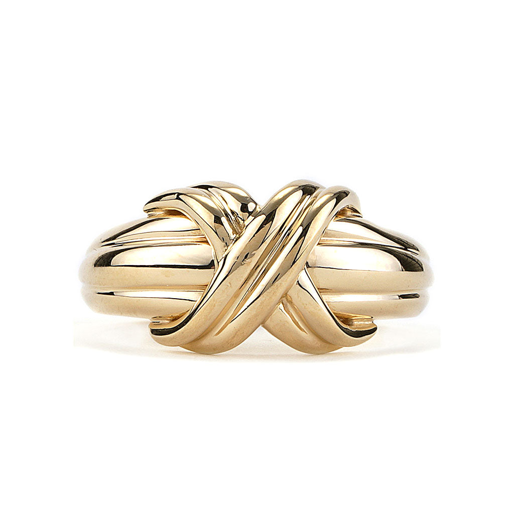 Vintage Signature X Ring Yellow Gold – LUX VERSE Luxury Designer Fashion Outlet