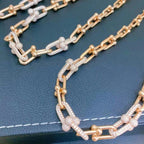 Hardwear Graduated Link Necklace Rose Gold with Pave Diamonds – LUX VERSE Luxury Designer Fashion Outlet