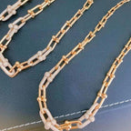 Hardwear Graduated Link Necklace Rose Gold with Pave Diamonds – LUX VERSE Luxury Designer Fashion Outlet