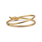 Knot Double Row Gold Bracelet – LUX VERSE Luxury Designer Fashion Outlet