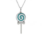 Sterling Silver Lollipop Necklace – LUX VERSE Luxury Designer Fashion Outlet