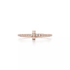 T Ring Diamond Rose Gold – LUX VERSE Luxury Designer Fashion Outlet