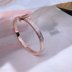 Wide Hinged Bangle Rose Gold with Baguette Diamonds – LUX VERSE Luxury Designer Fashion Outlet