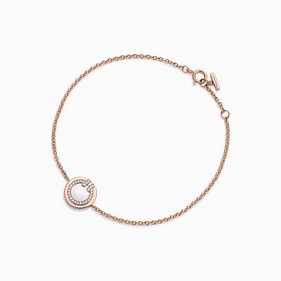 DIAMOND CIRCLE ROSE GOLD BRACELET - LUX VERSE - Luxury designer fashion outlet