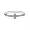WIDE DIAMONDS HINGED BANGLE SILVER