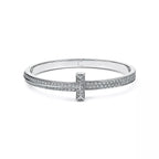 Wide Diamonds Hinged Bangle Silver – LUX VERSE Luxury Designer Fashion Outlet