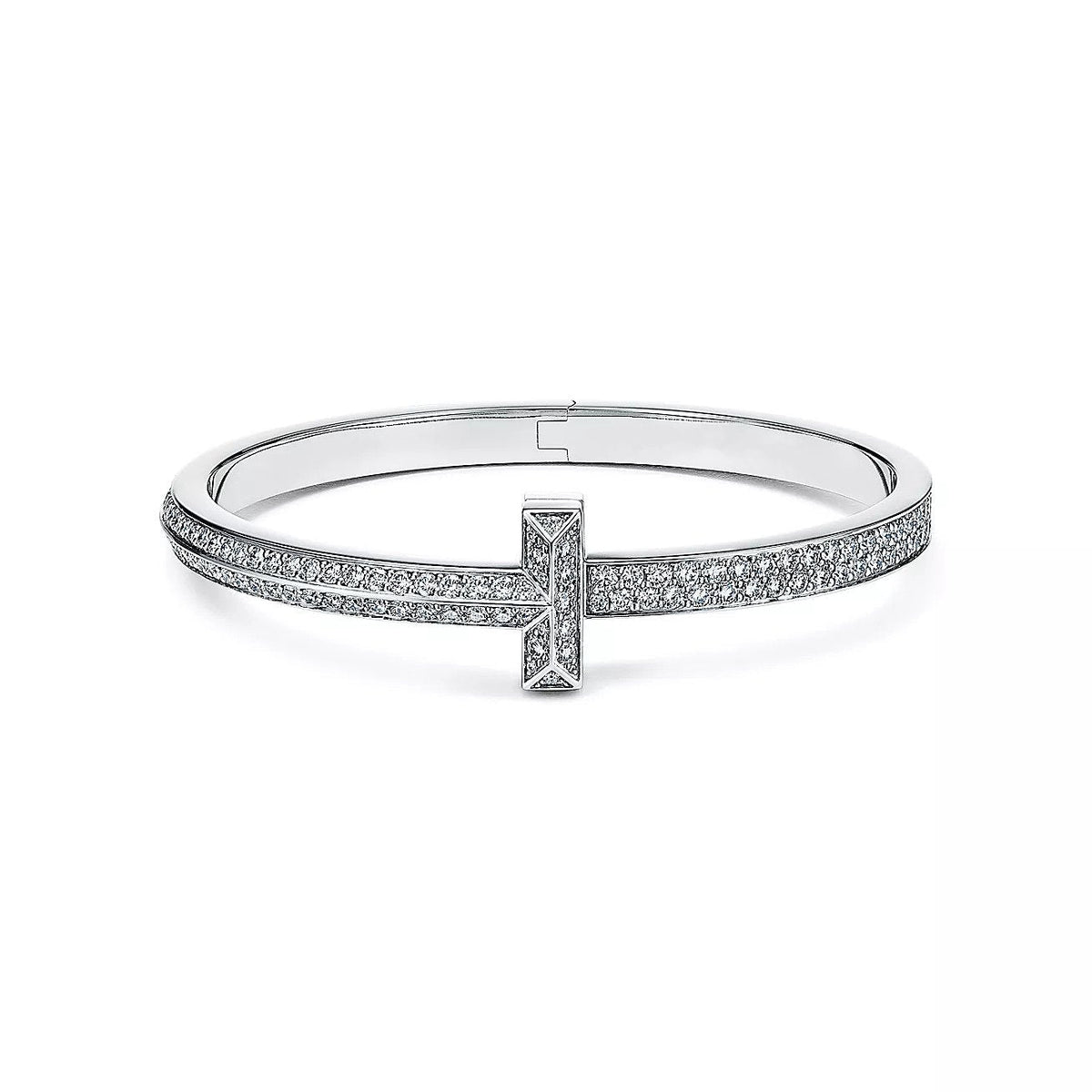 Wide Diamonds Hinged Bangle Silver – LUX VERSE Luxury Designer Fashion Outlet