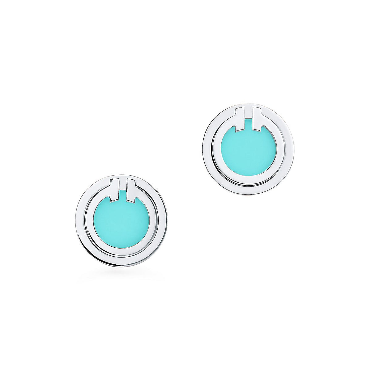 Turquoise Circle White Gold Earrings – LUX VERSE Luxury Designer Fashion Outlet