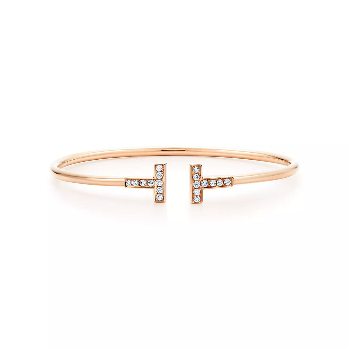 T Bracelet Rose Gold 1.8mm Diamond – LUX VERSE Luxury Designer Fashion Outlet