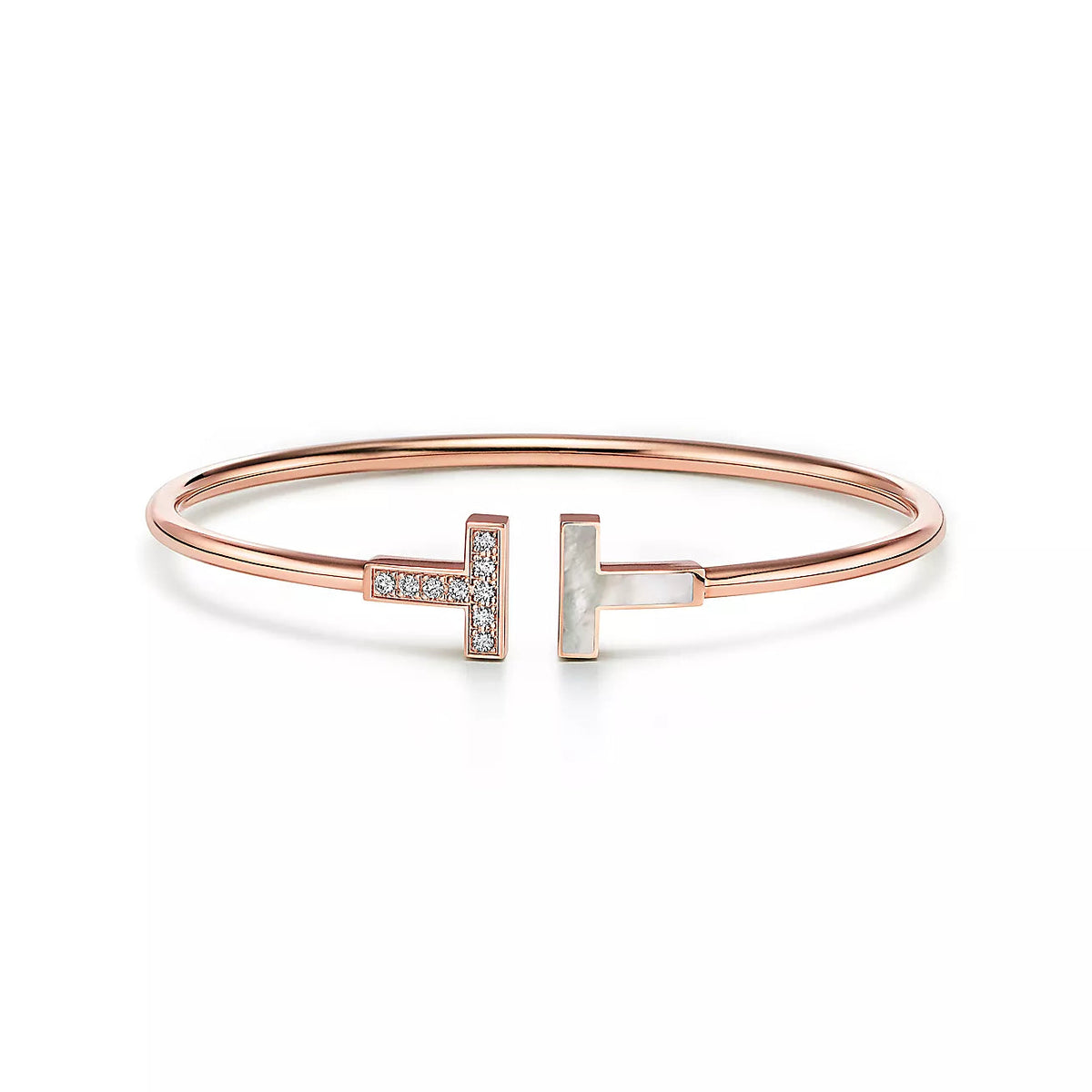 T Bracelet 1.8mm Mop Diamond Rose Gold – LUX VERSE Luxury Designer Fashion Outlet