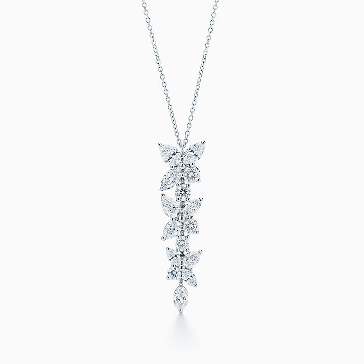 Mixed Cluster Diamond Drop Pendant – LUX VERSE Luxury Designer Fashion Outlet