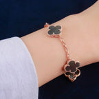 Clover 5 Motif Gray Mop  Bracelet – LUX VERSE Luxury Designer Fashion Outlet