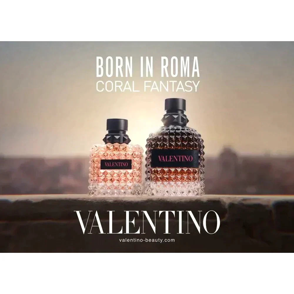 Valentino Donna Born In Roma Coral Fantasy 3.4 oz EDP for women – a fruity, floral perfume that infuses a juicy Orange note with delicate Rose, – LUX VERSE Luxury Designer Fashion Outlet