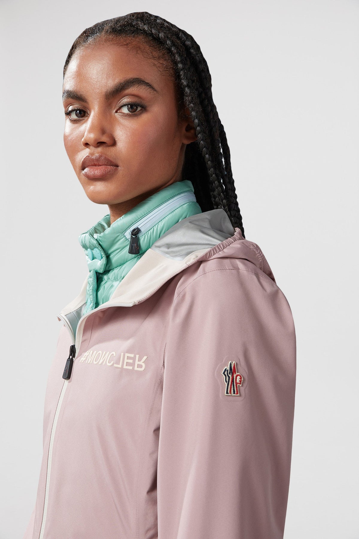 Valles Hooded Shell Jacket – crafted from micro ripstop Nylon lining Down-filled Water-repellent-look two-way – LUX VERSE Luxury Designer Fashion Outlet