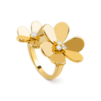 Clover Comos Gold Diamond Ring – LUX VERSE Luxury Designer Fashion Outlet