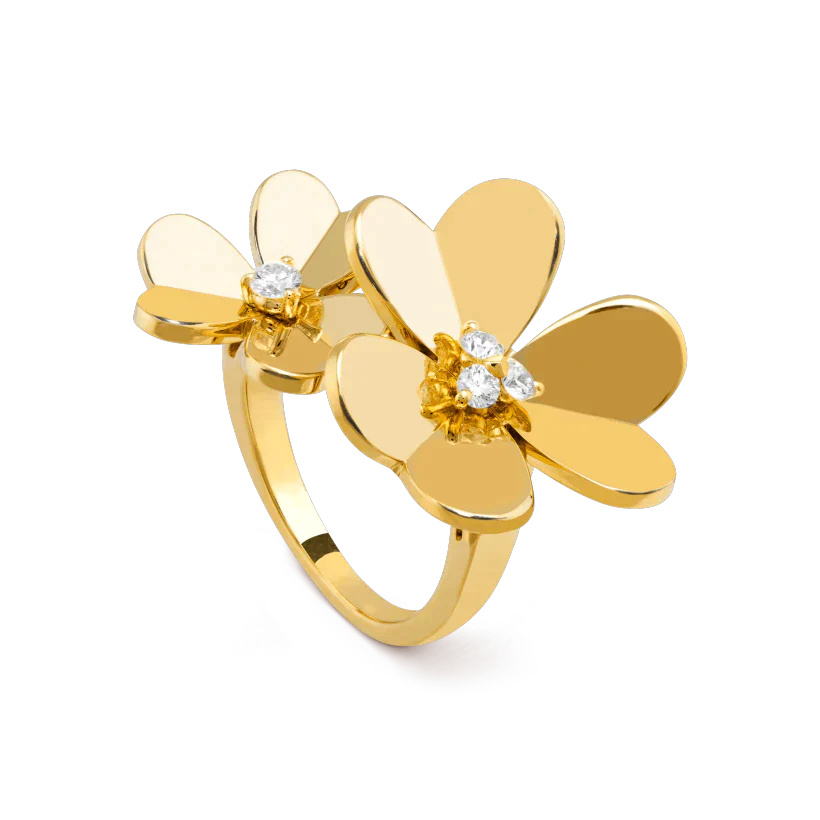 Clover Comos Gold Diamond Ring – LUX VERSE Luxury Designer Fashion Outlet