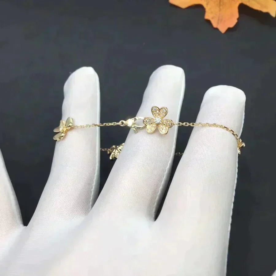 Frivole Gold 5 Flowers Bracelet – LUX VERSE Luxury Designer Fashion Outlet