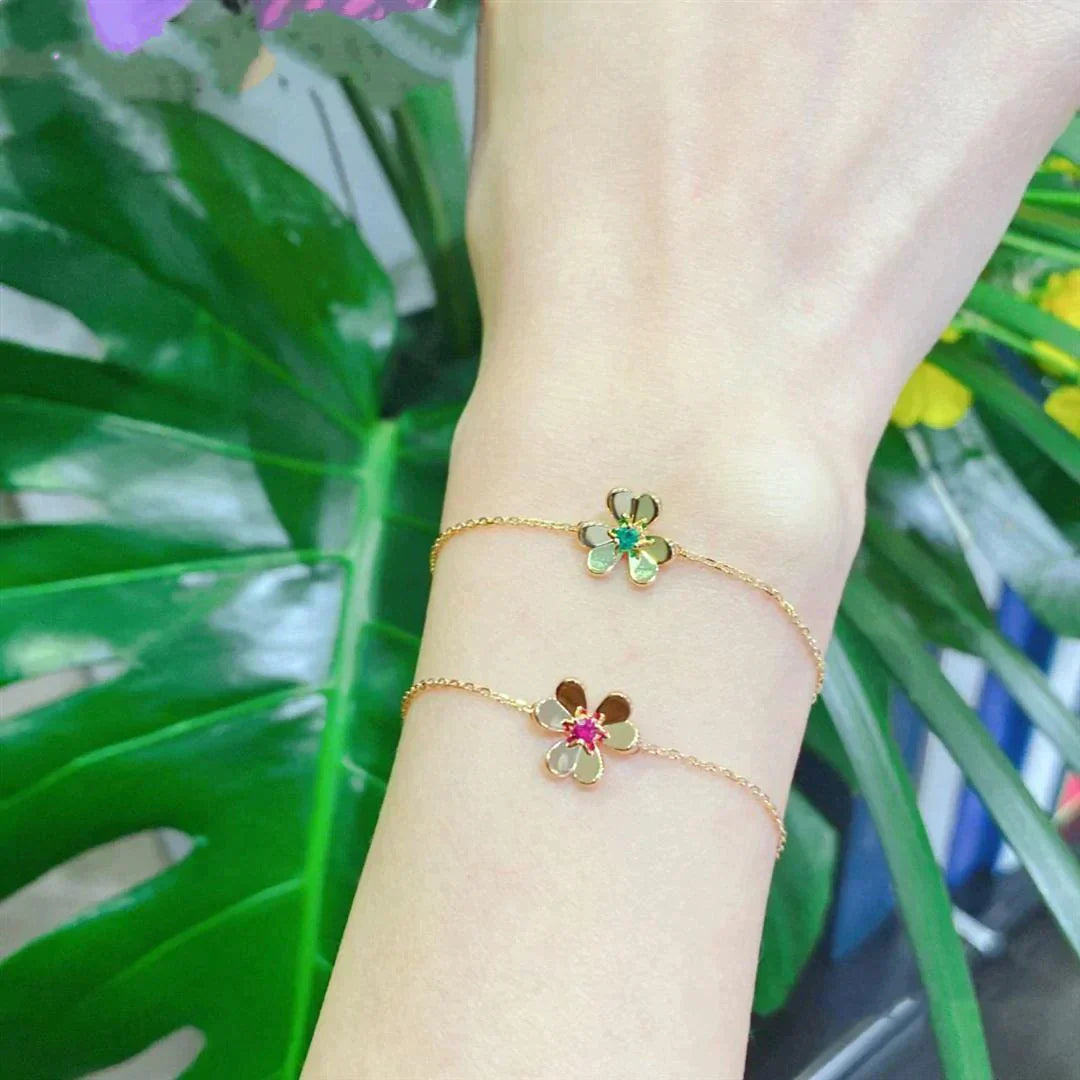 Frivole Gold Flower Pink Malachite Bracelet – LUX VERSE Luxury Designer Fashion Outlet