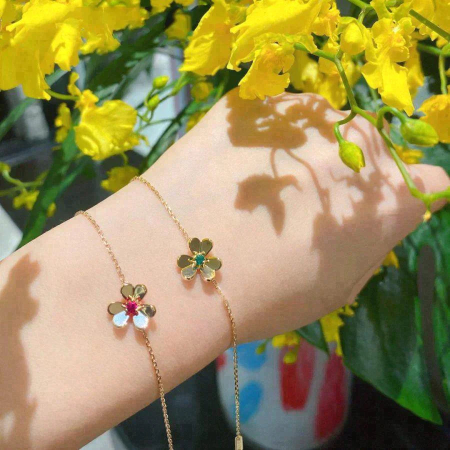 Frivole Gold Flower Pink Malachite Bracelet – LUX VERSE Luxury Designer Fashion Outlet