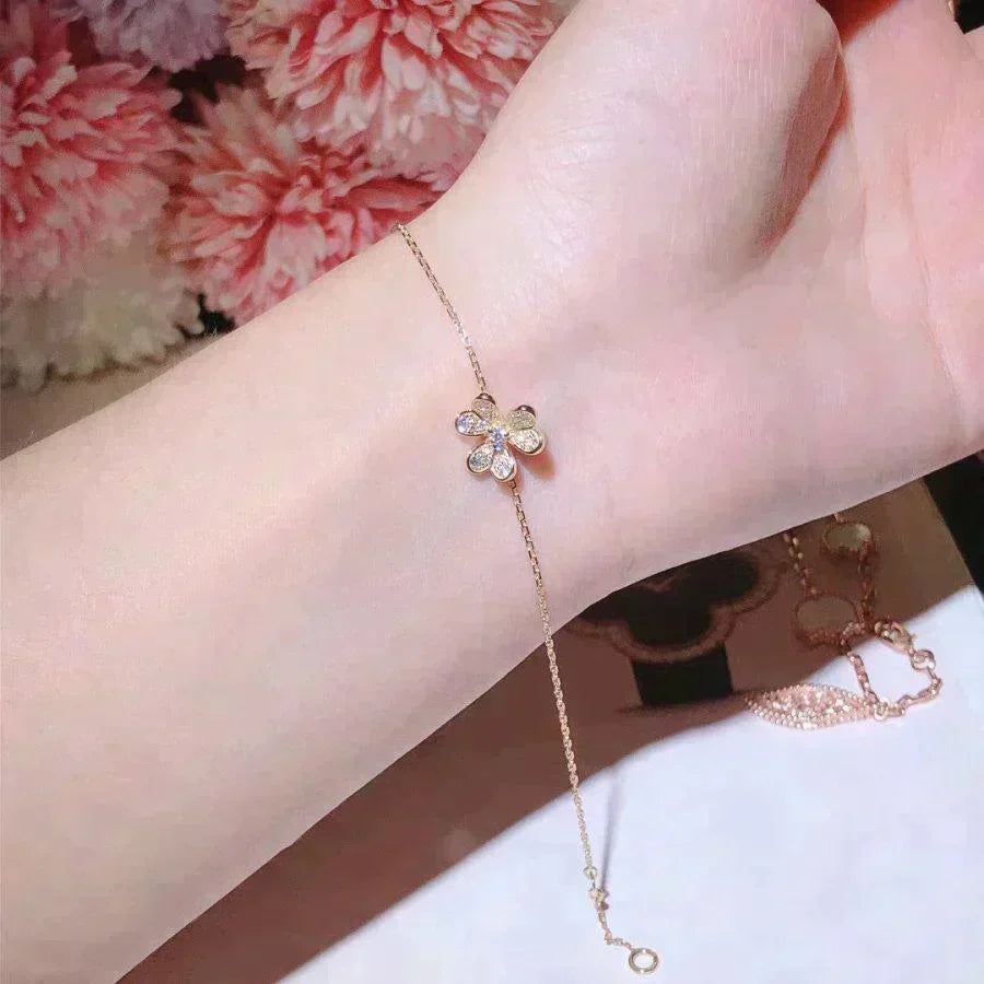 Frivole Gold Flower Diamond Bracelet – LUX VERSE Luxury Designer Fashion Outlet