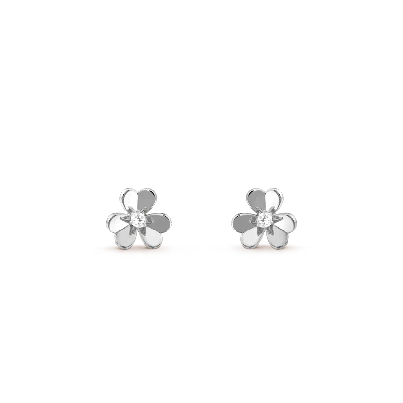 Frivole Mini Silver Flower Earrings – LUX VERSE Luxury Designer Fashion Outlet