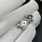 Frivole Mini Silver Flower Earrings – LUX VERSE Luxury Designer Fashion Outlet