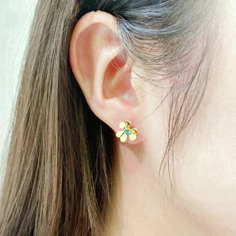 Frivole  Flower Malachite Earrings – LUX VERSE Luxury Designer Fashion Outlet