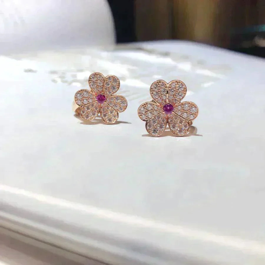 Frivole  Flower Diamond Earrings – LUX VERSE Luxury Designer Fashion Outlet