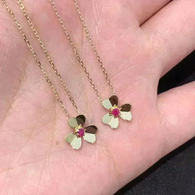 FRIVOLE GOLD FLOWER NECKLACE