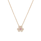 Frivole Rose Gold Flower Diamond Necklace – LUX VERSE Luxury Designer Fashion Outlet