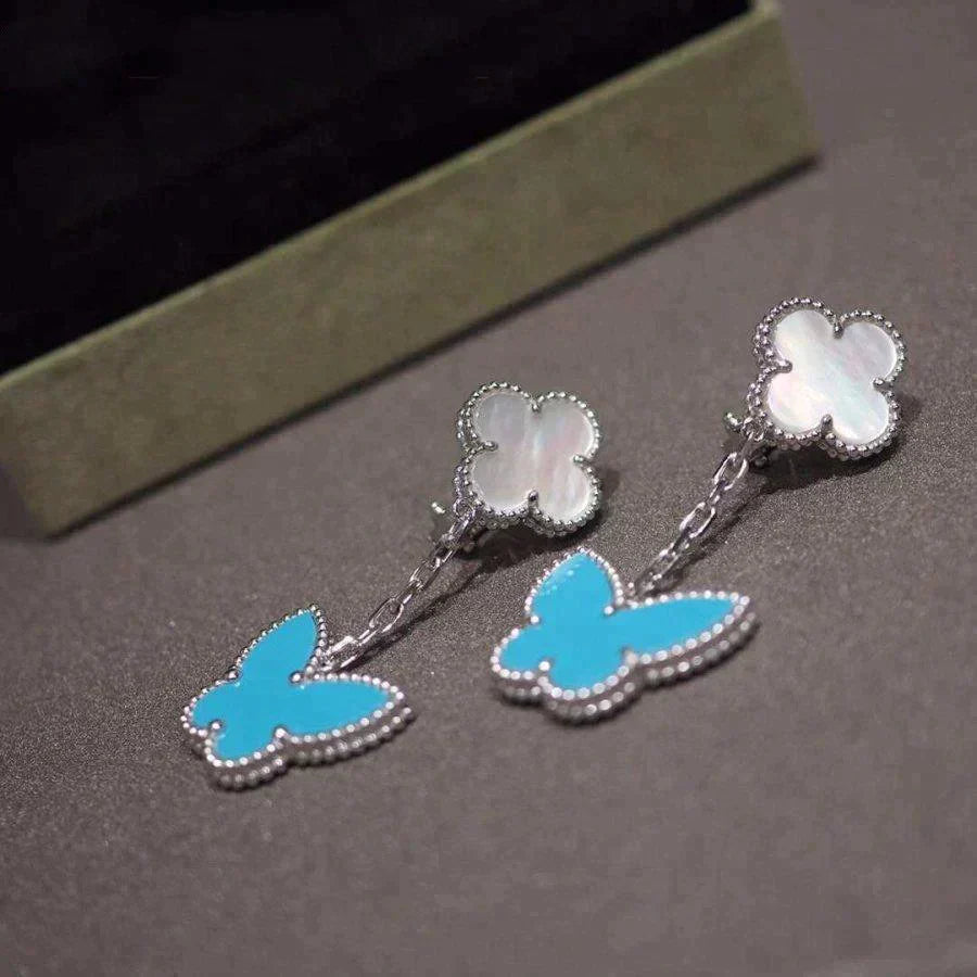 Lucky Butterfly Mop Turquoise Earrings – LUX VERSE Luxury Designer Fashion Outlet
