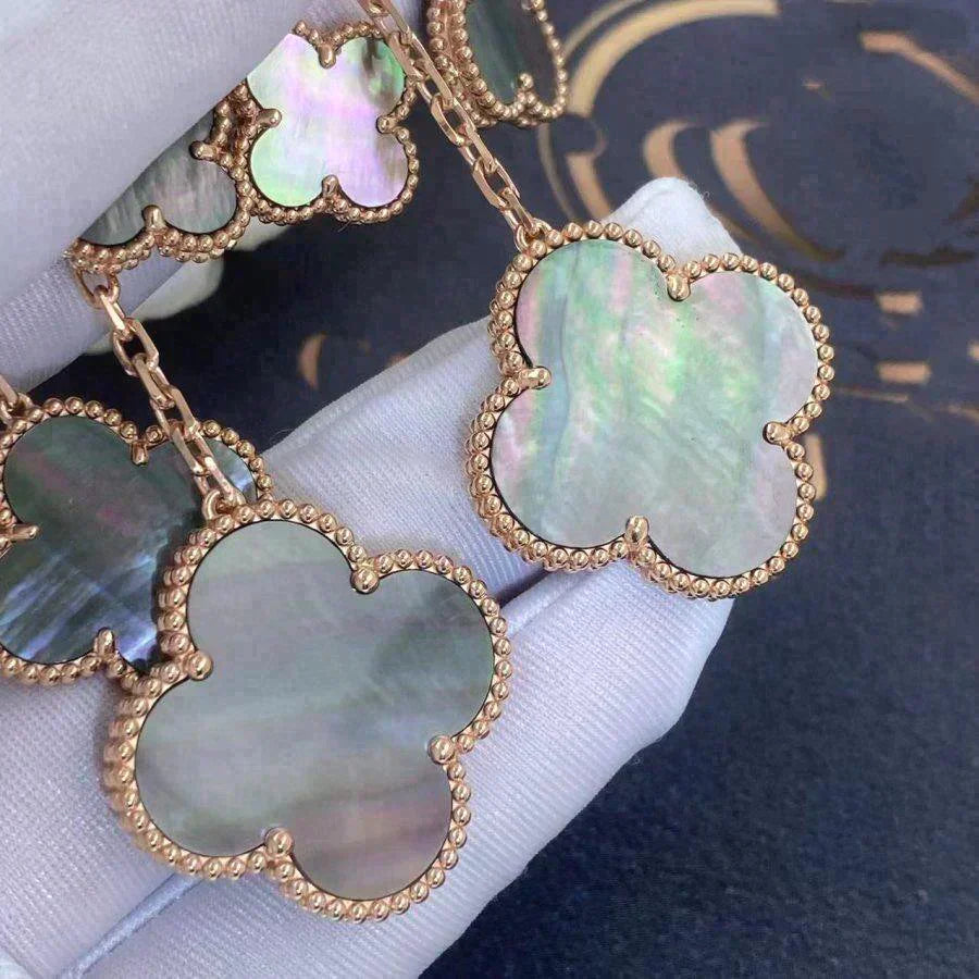 Clover 4 Motifs Dark Mop  Earrings – LUX VERSE Luxury Designer Fashion Outlet