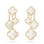 Clover 4 Motifs  White Mop Earrings – LUX VERSE Luxury Designer Fashion Outlet