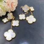 Clover 4 Motifs  White Mop Earrings – LUX VERSE Luxury Designer Fashion Outlet