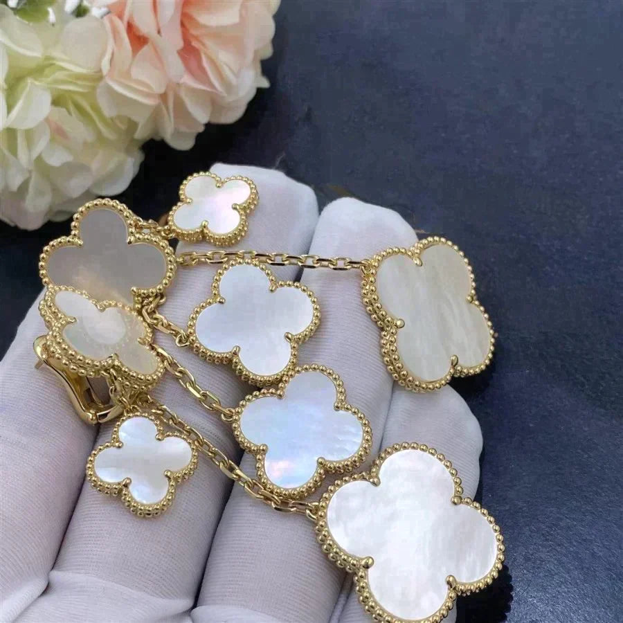 Clover 4 Motifs  White Mop Earrings – LUX VERSE Luxury Designer Fashion Outlet