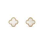 Clover Medium 1 Motifs  White Mop Stud Earrings – LUX VERSE Luxury Designer Fashion Outlet