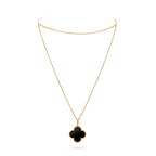 Clover Large 25mm  Onyx Necklace – LUX VERSE Luxury Designer Fashion Outlet