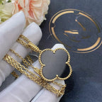 Clover Large 25mm  Onyx Necklace – LUX VERSE Luxury Designer Fashion Outlet