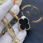 Clover Large 25mm  Onyx Necklace – LUX VERSE Luxury Designer Fashion Outlet